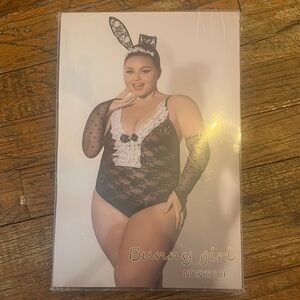 Black Lace Bunny Costume